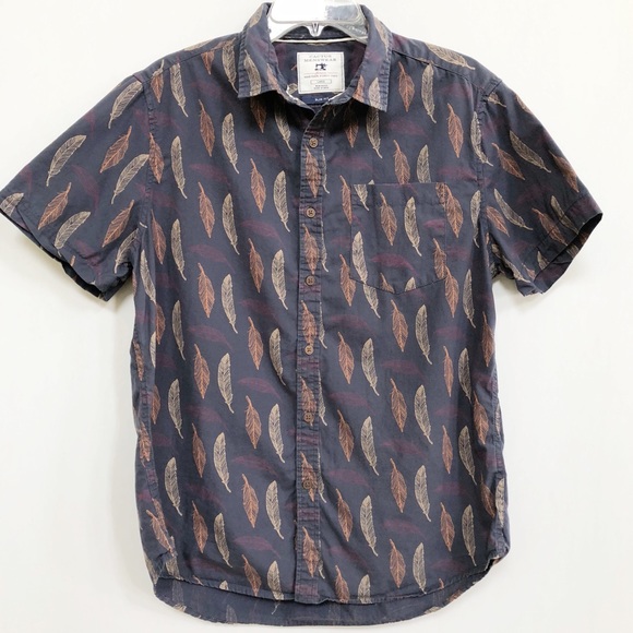Cactus Other - Men’s feather print shirt - Cactus - Size L